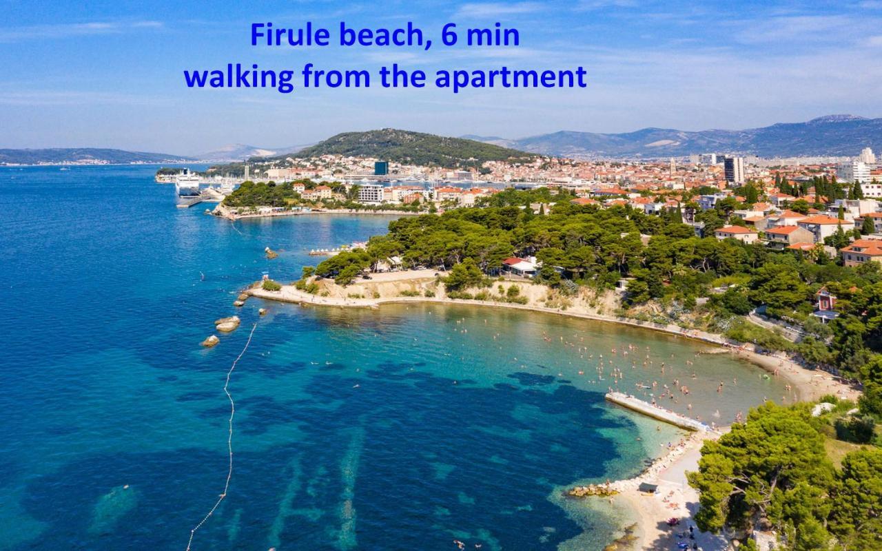 Modern Apt With Terrace 4 Min Walk To The Beach Split Buitenkant foto